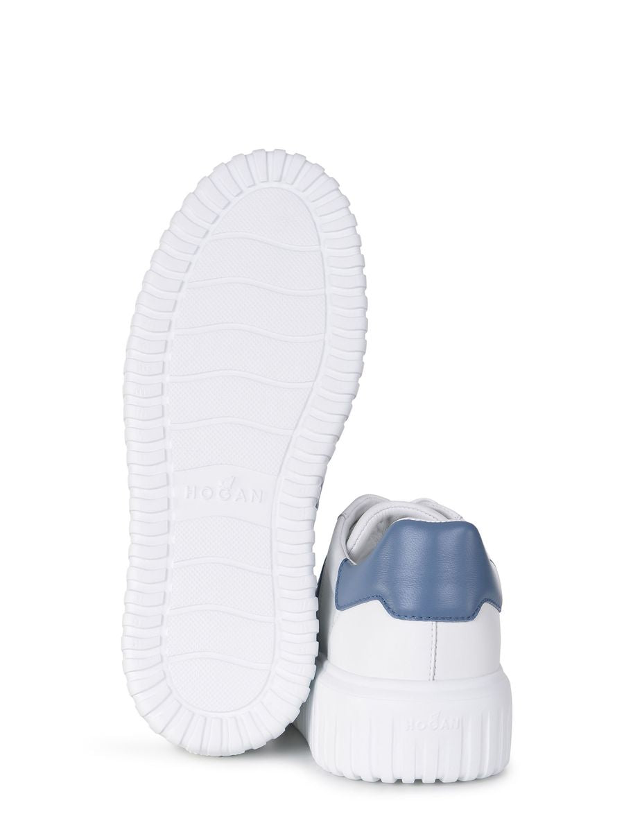 Hogan White H-Stripes Sneakers