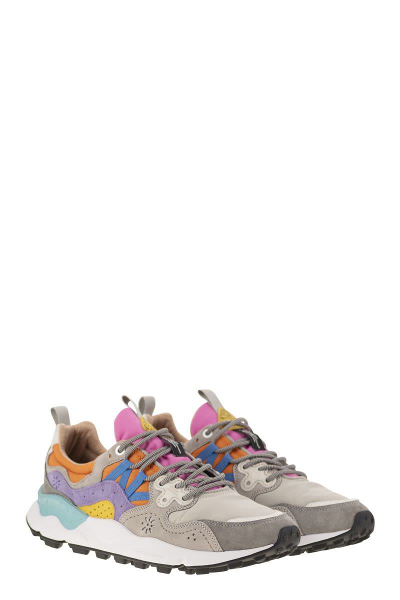 Flower Mountain Yamano 3 - Sneakers In Suede And Technical Fabric