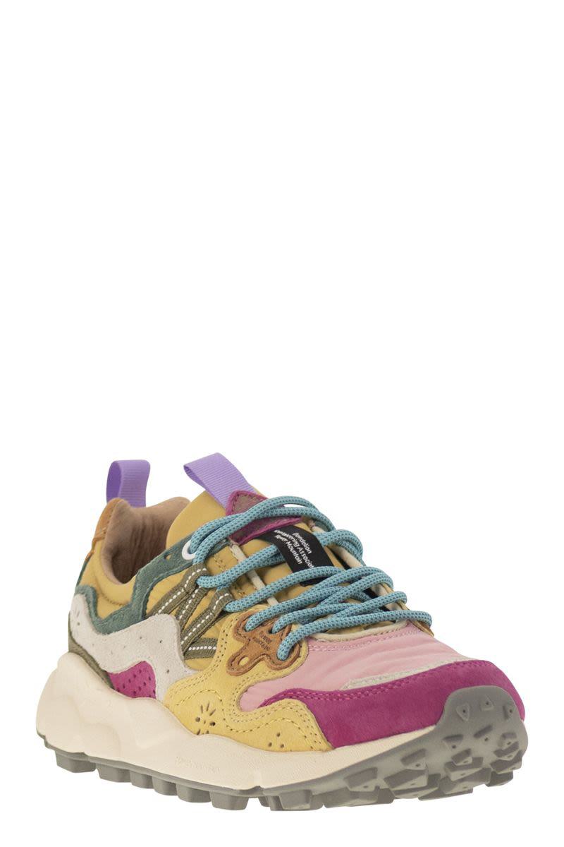 Flower Mountain Yamano 3 - Sneakers In Suede And Technical Fabric