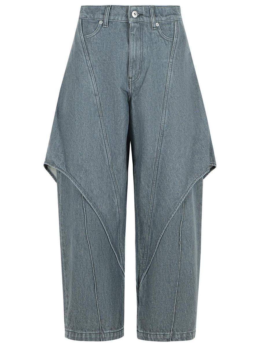 JW Anderson Grey Cotton 'Scultural' Jeans