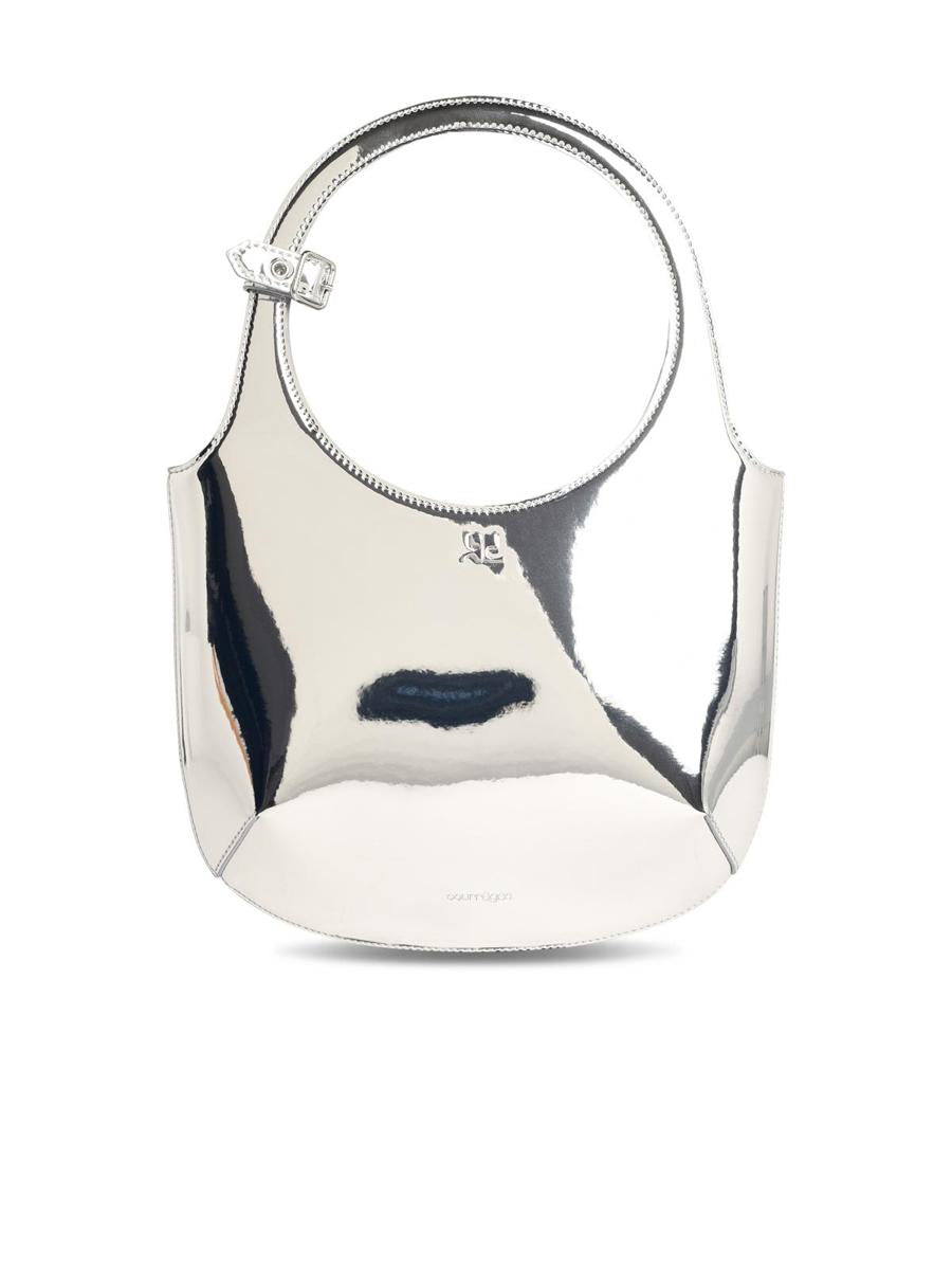 Courrèges 'Holy Mirror' Silver Leather Bag