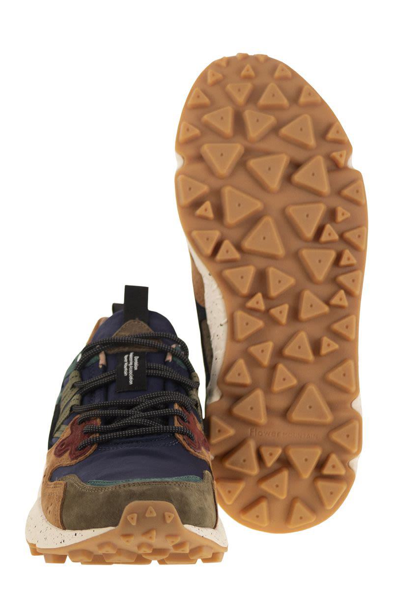 Flower Mountain Yamano 3 - Sneakers In Suede And Technical Fabric