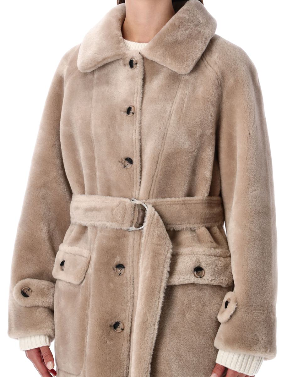 Urbancode Reversible Faux Fur Belted Coat With Suede Interior
