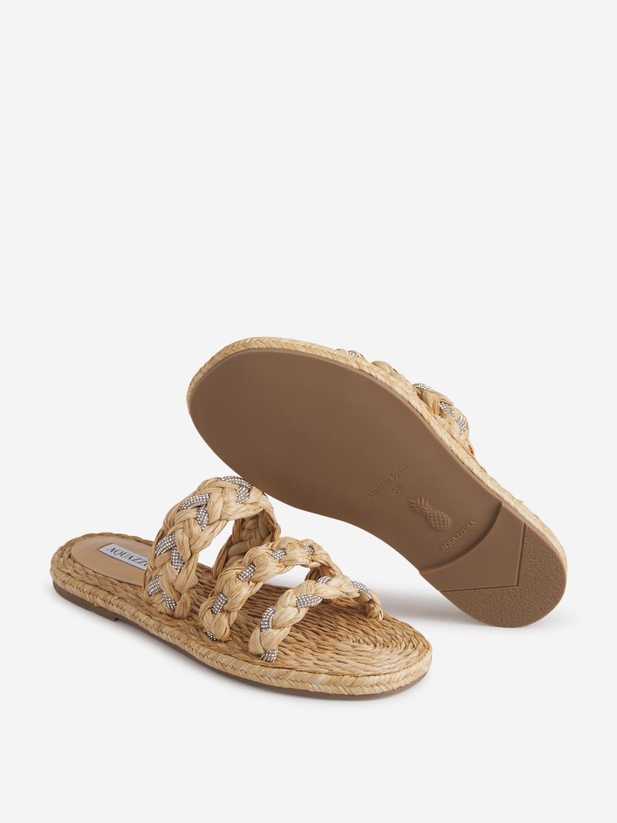 Aquazzura Raffia Coastal Sandal