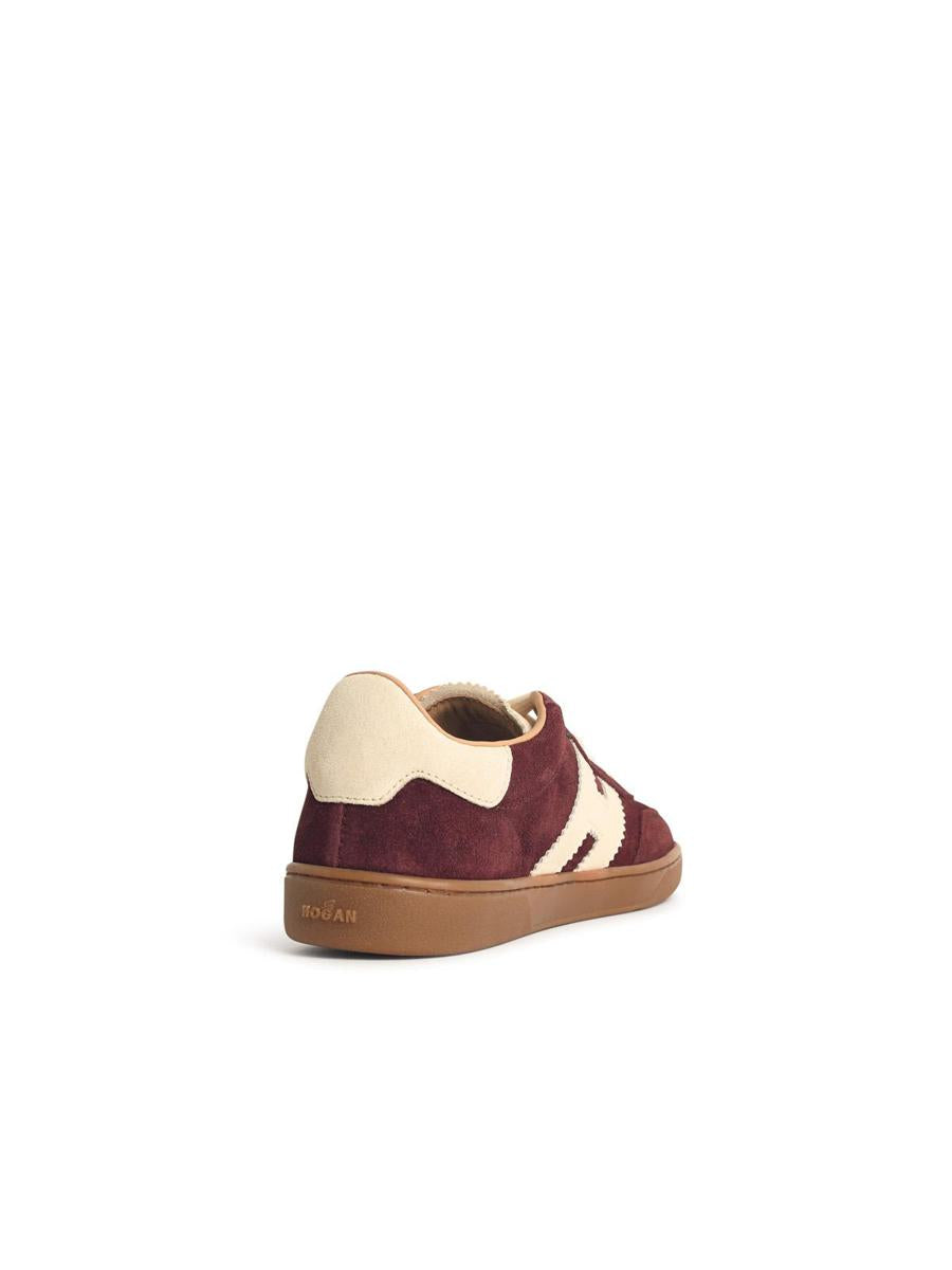 Hogan 'Cool' Burgundy Suede Sneakers