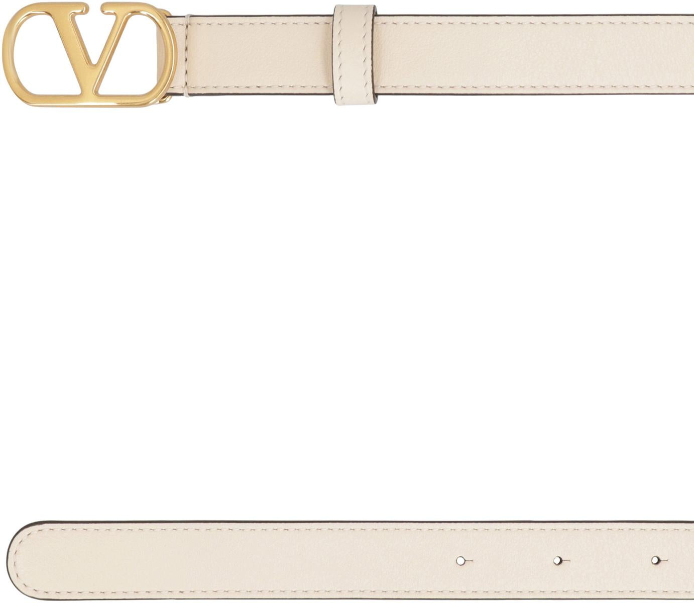 Valentino Garavani Vlogo Signature Leather Belt