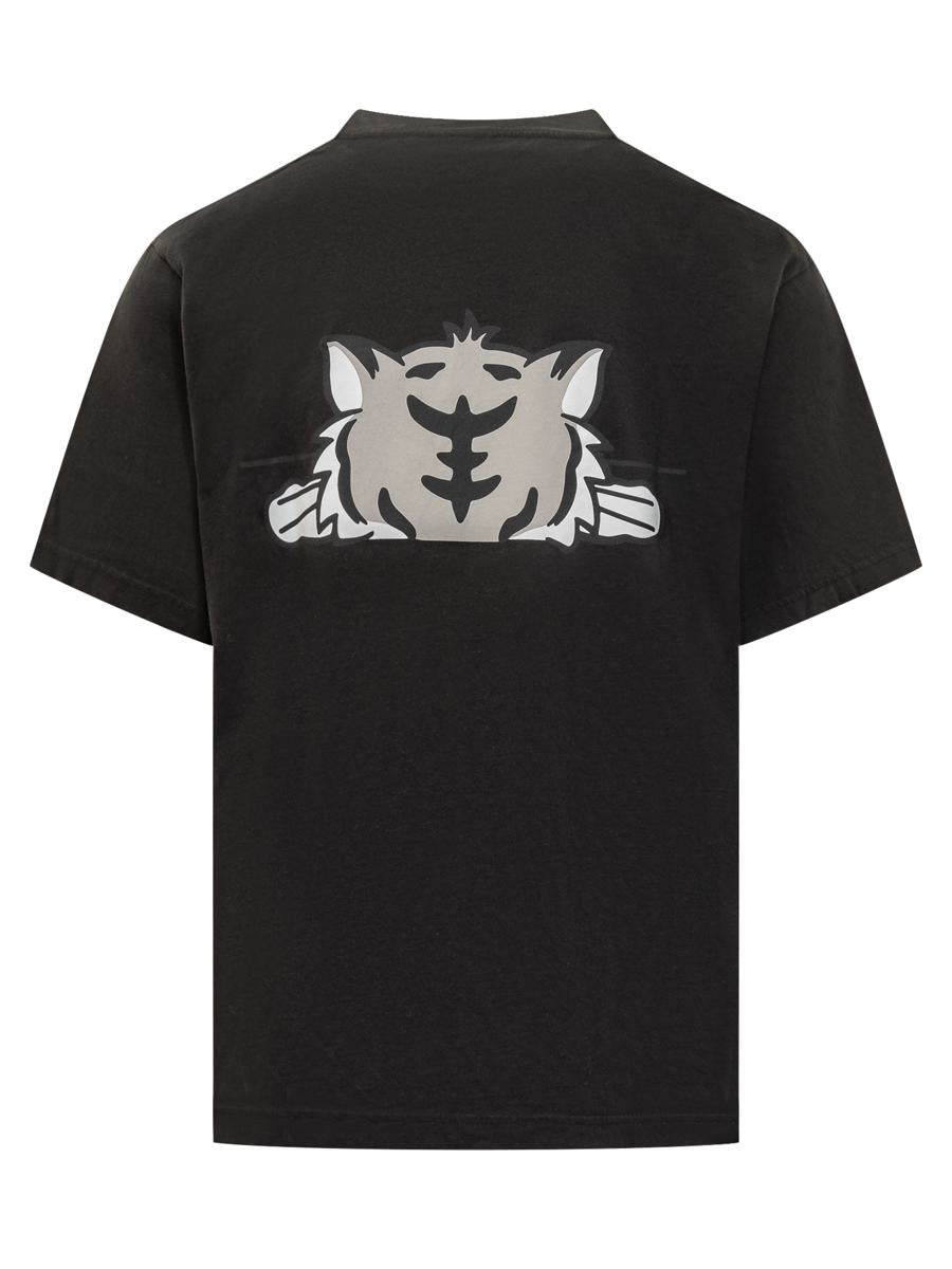 Kenzo Kenzo Men'S Black T-Shirt With Tiger Print
