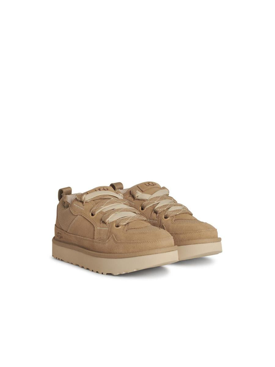 UGG 'Lowmel' Beige Suede Sneakers