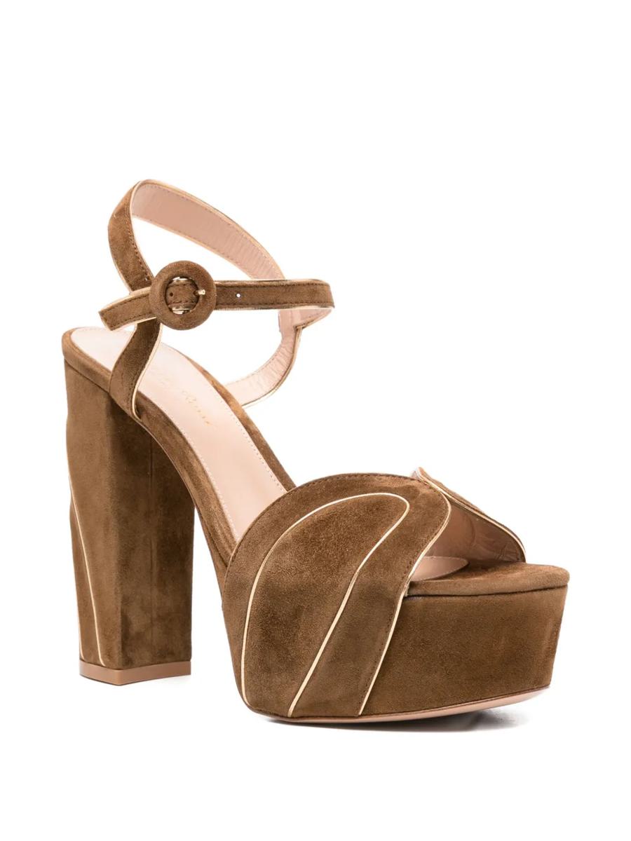 Gianvito Rossi Suede Heeled Sandals With A 125 Mm Platform