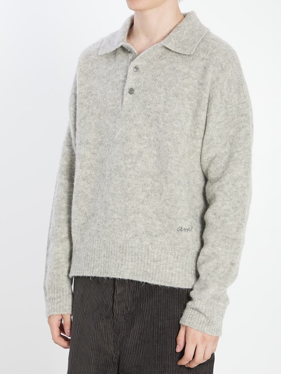 Polo In Alpaca And Wool