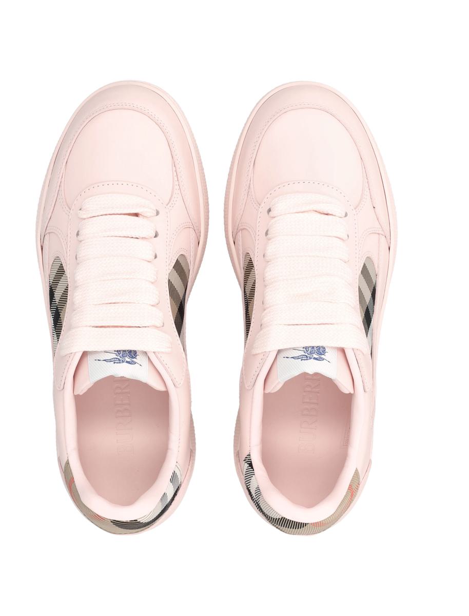Burberry Leather And Check Terrace Women'S Sneakers