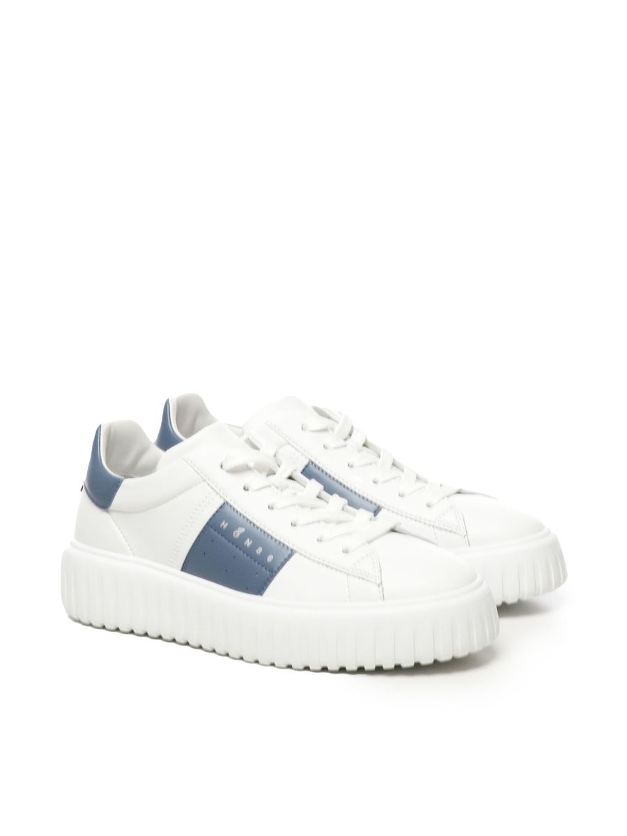 Hogan White H-Stripes Sneakers