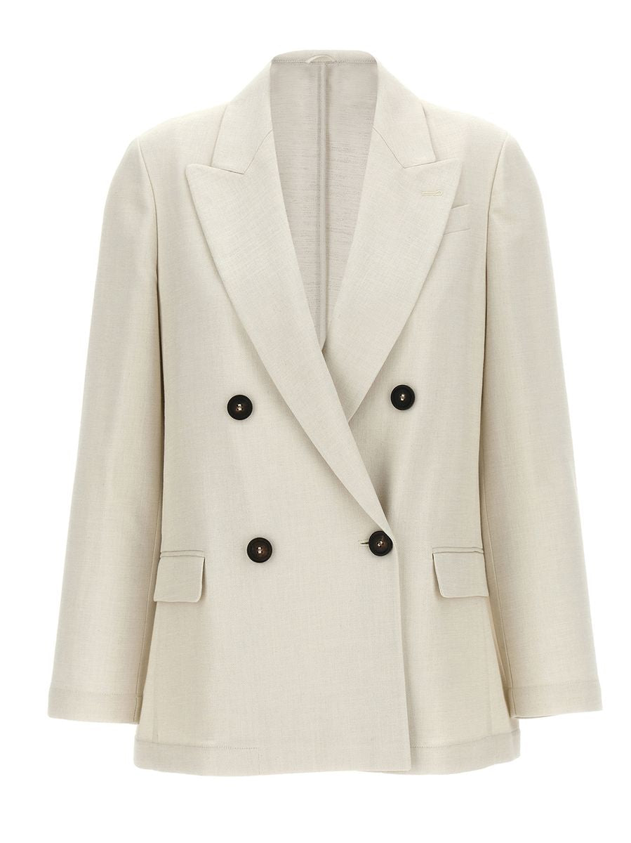 Brunello Cucinelli Lurex Double-Breasted Blazer