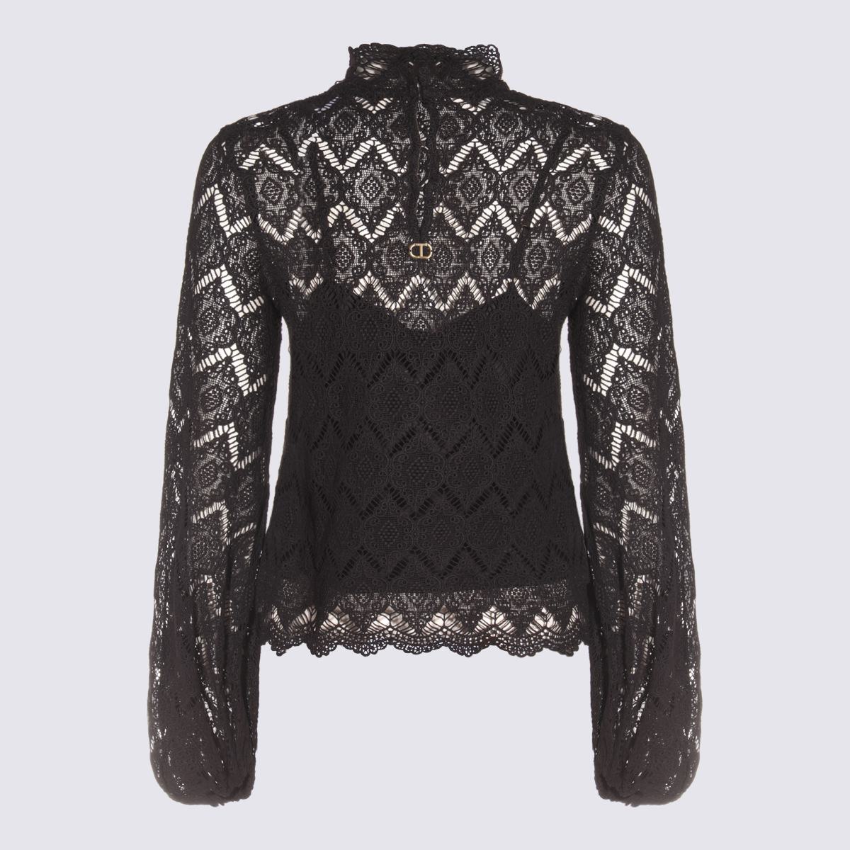 Twinset Black Cotton Top