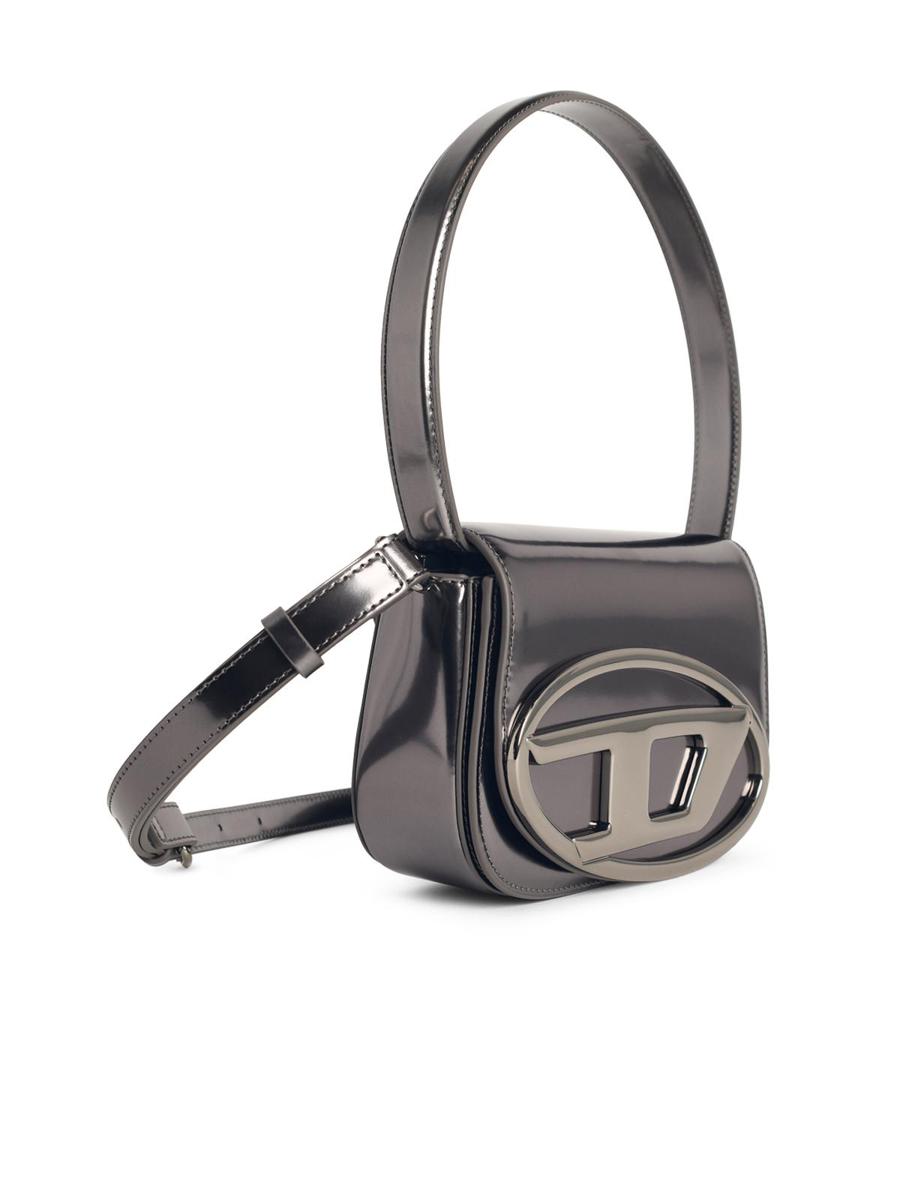 Diesel '1Dr' Grey Mirrored Leather Bag