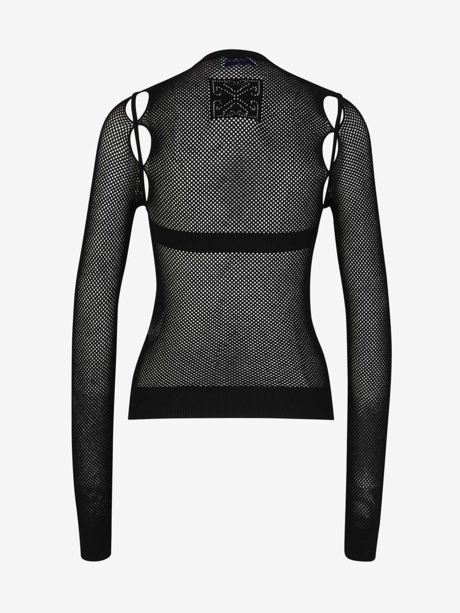 Off-White Structured Openwork Top