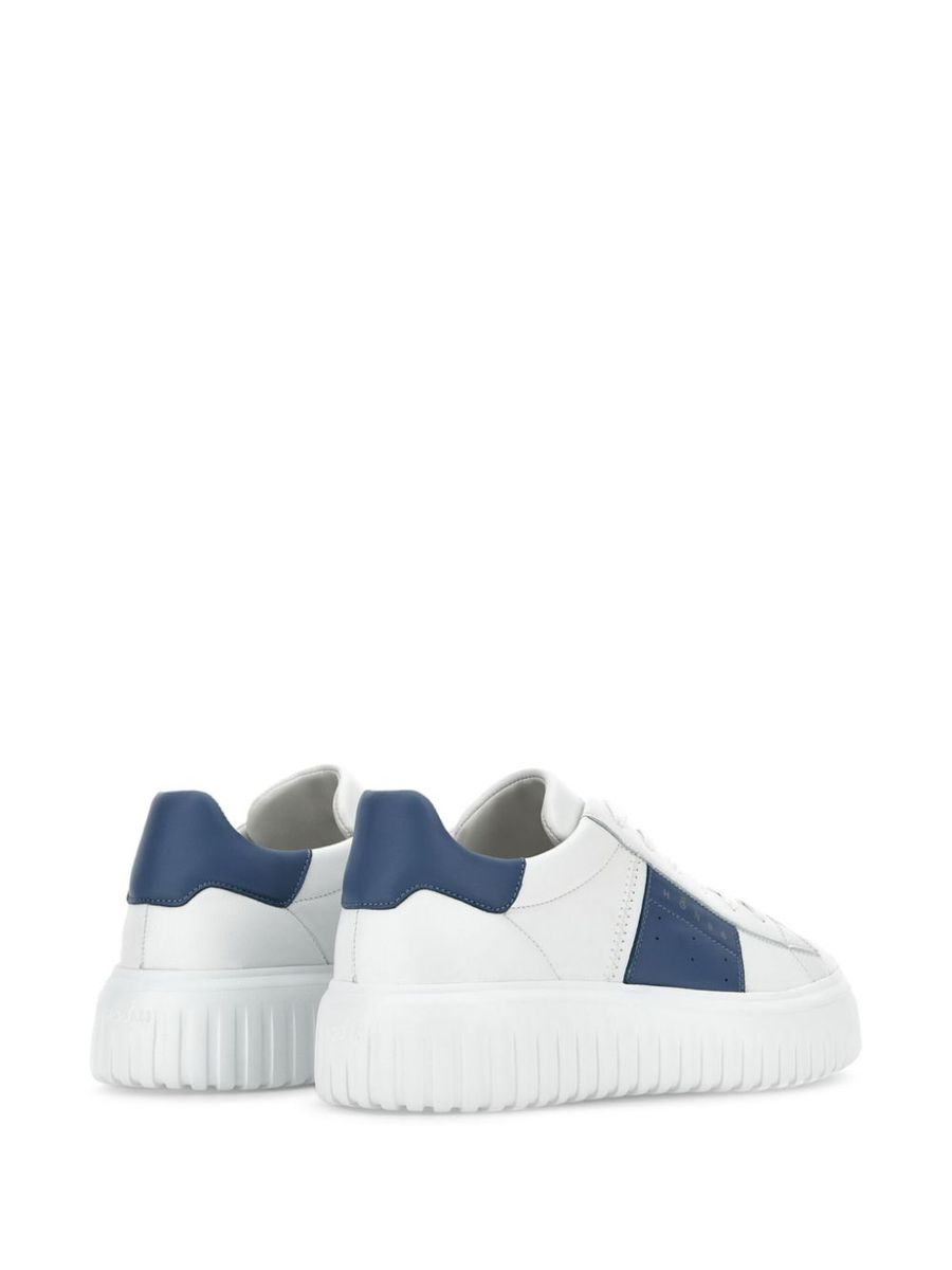 Hogan White H-Stripes Sneakers