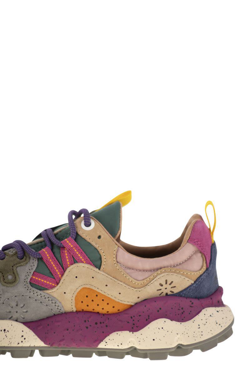 Flower Mountain Yamano 3 - Sneakers In Suede And Technical Fabric