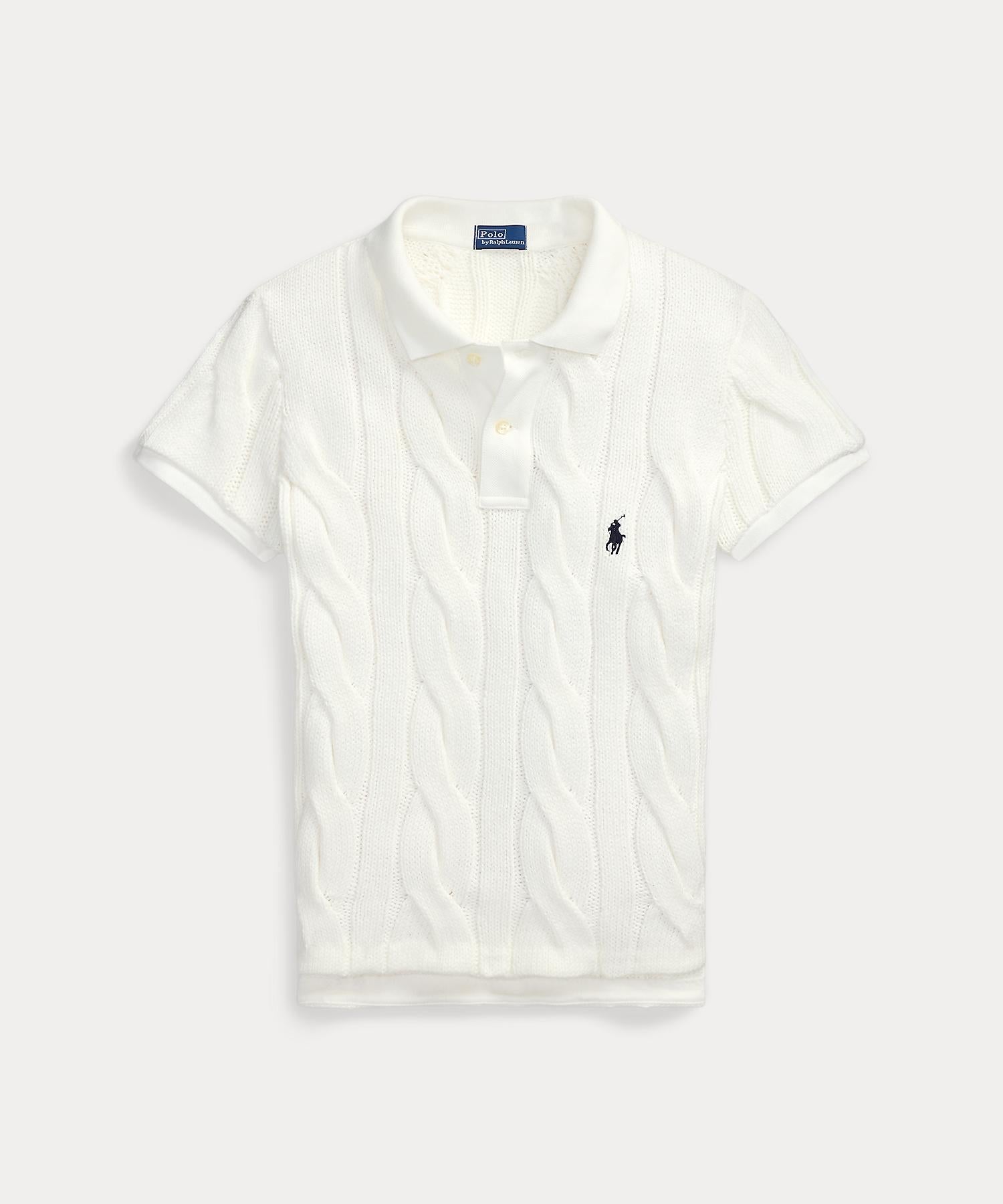 Polo Ralph Lauren POLO RALPH LAUREN cable knit cotton polo shirt