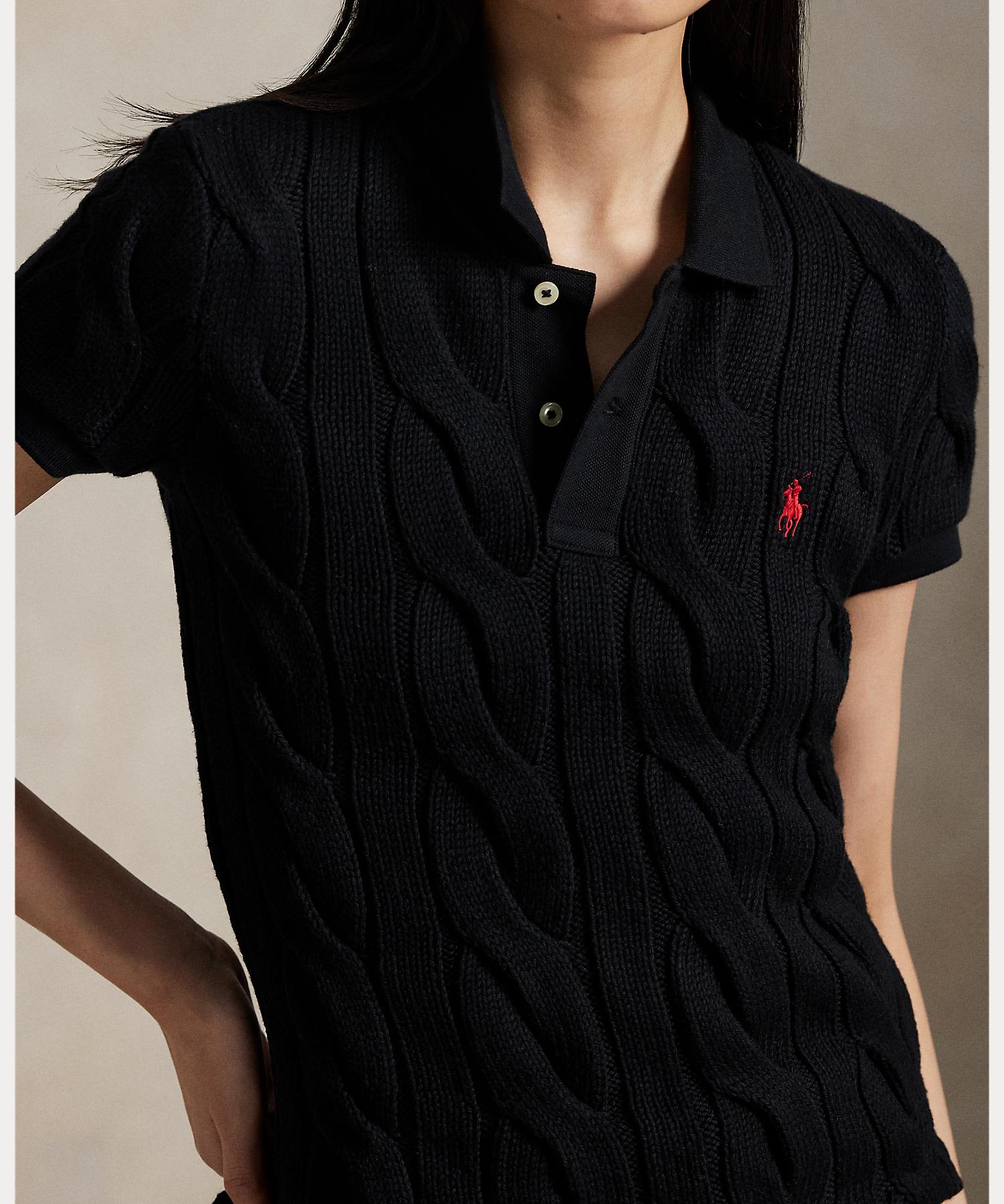 Polo Ralph Lauren POLO RALPH LAUREN cable knit cotton polo shirt