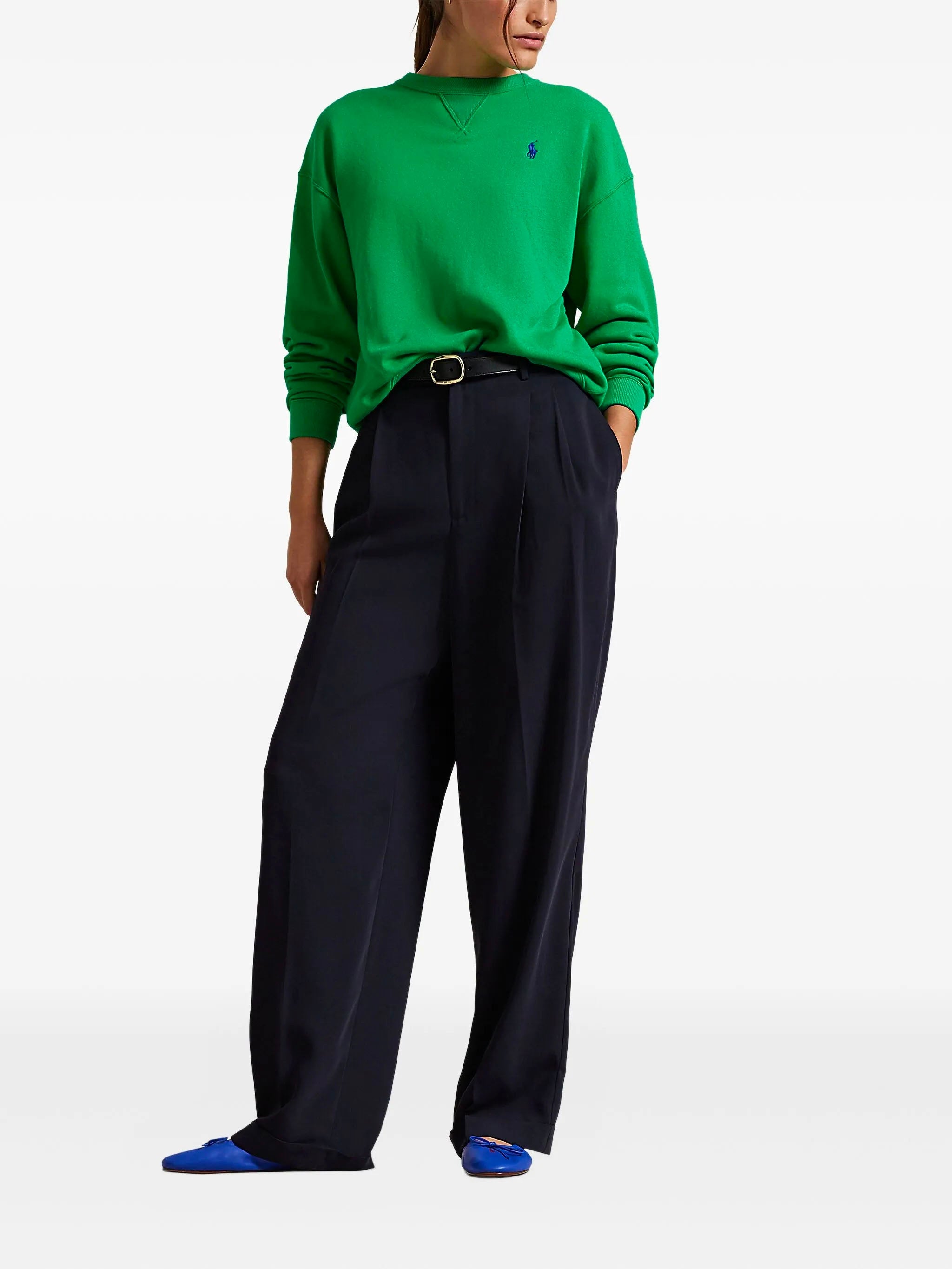 Lightweight fleece crew-neck pullover