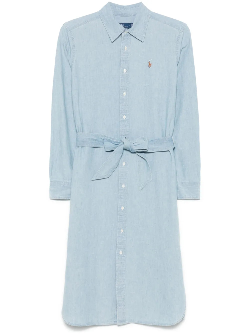 Long shirt dress with belt