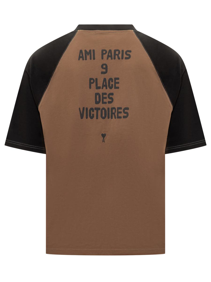 AMI Paris Ami Alexandre Mattiussi Men'S Two-Tone T-Shirt