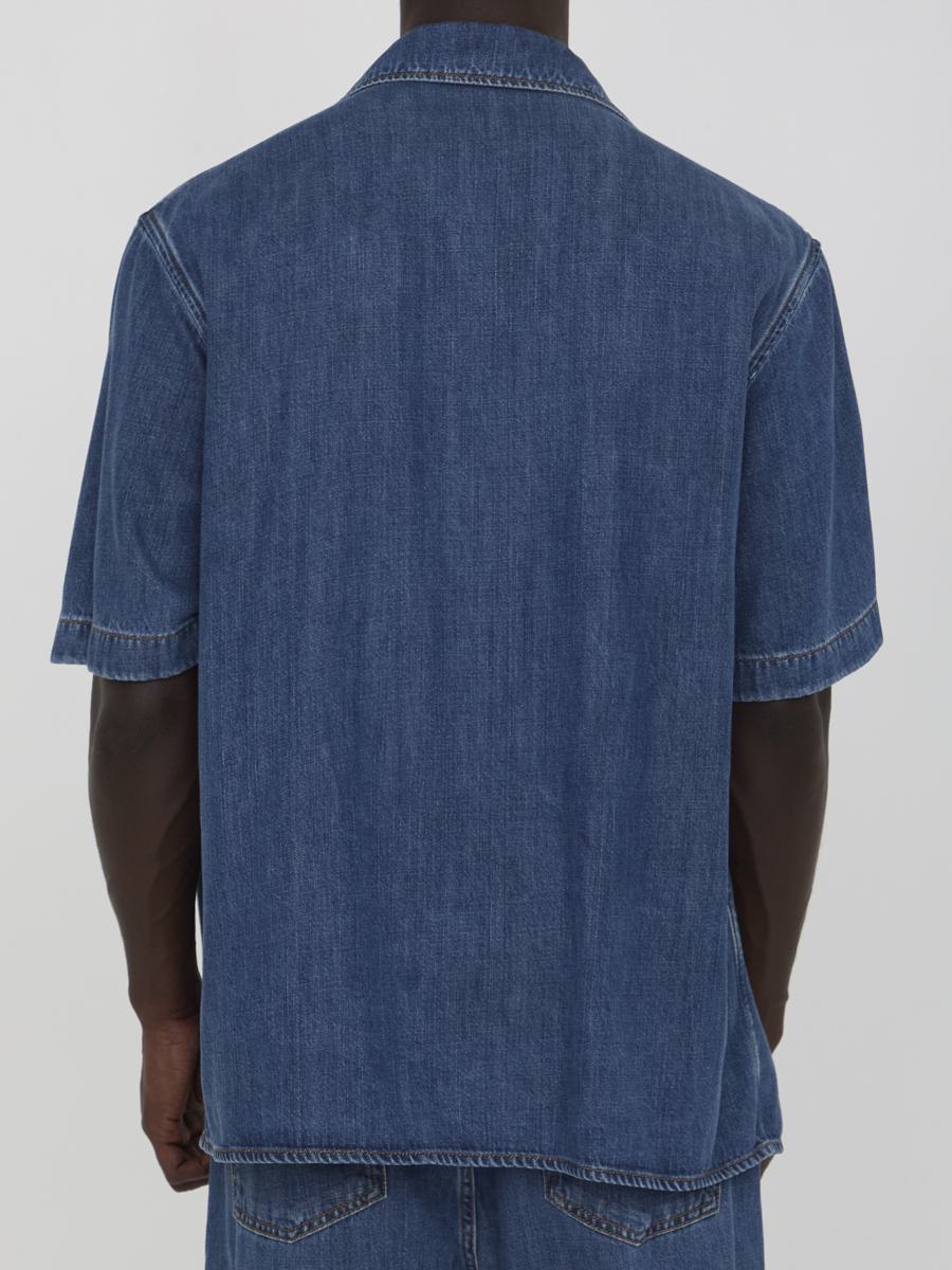 Shirt With Metallic V Detail