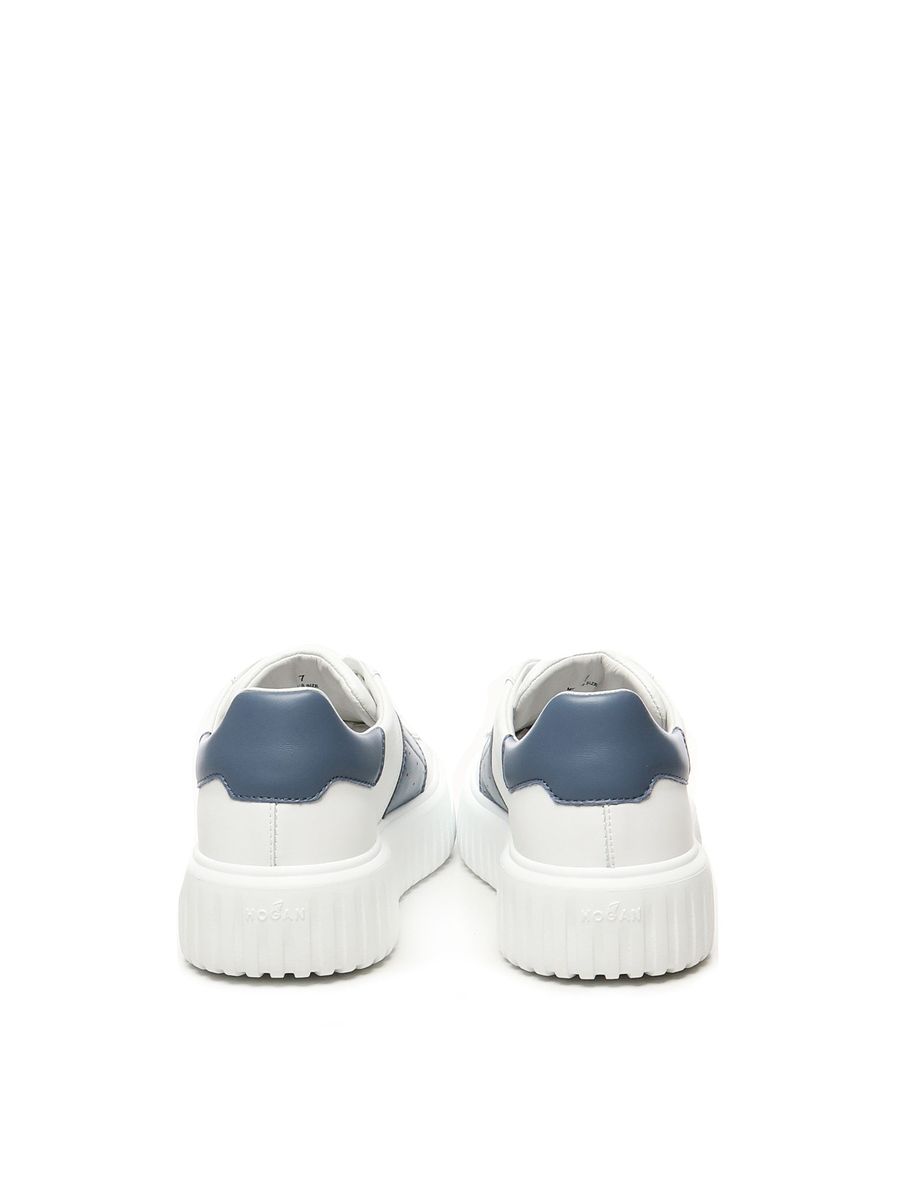Hogan White H-Stripes Sneakers