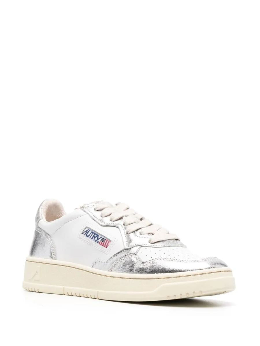 Autry "Medalist Low" Mirror Leather Sneakers Shoes