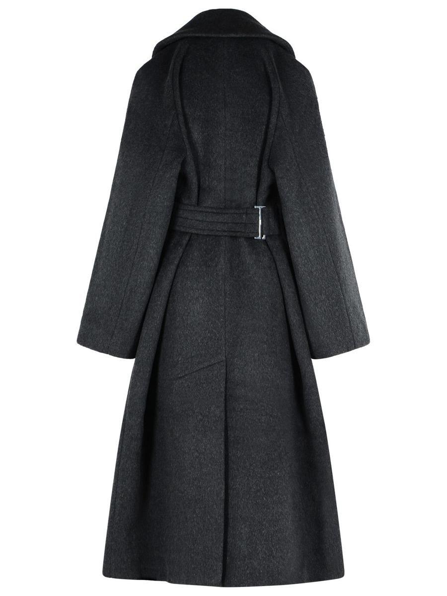 Ganni Grey Wool Blend Coat