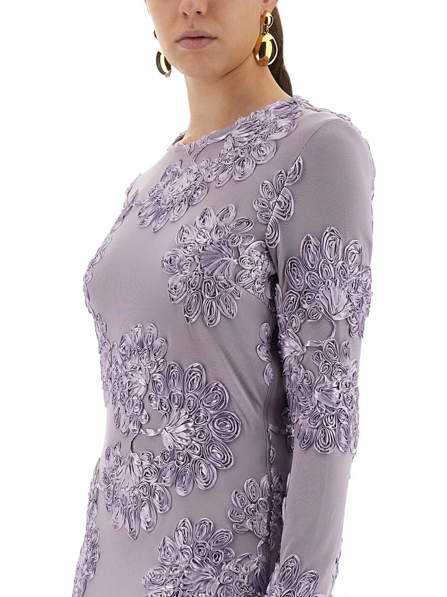 Rotate Birger Christensen 3D Mesh Mini Dress