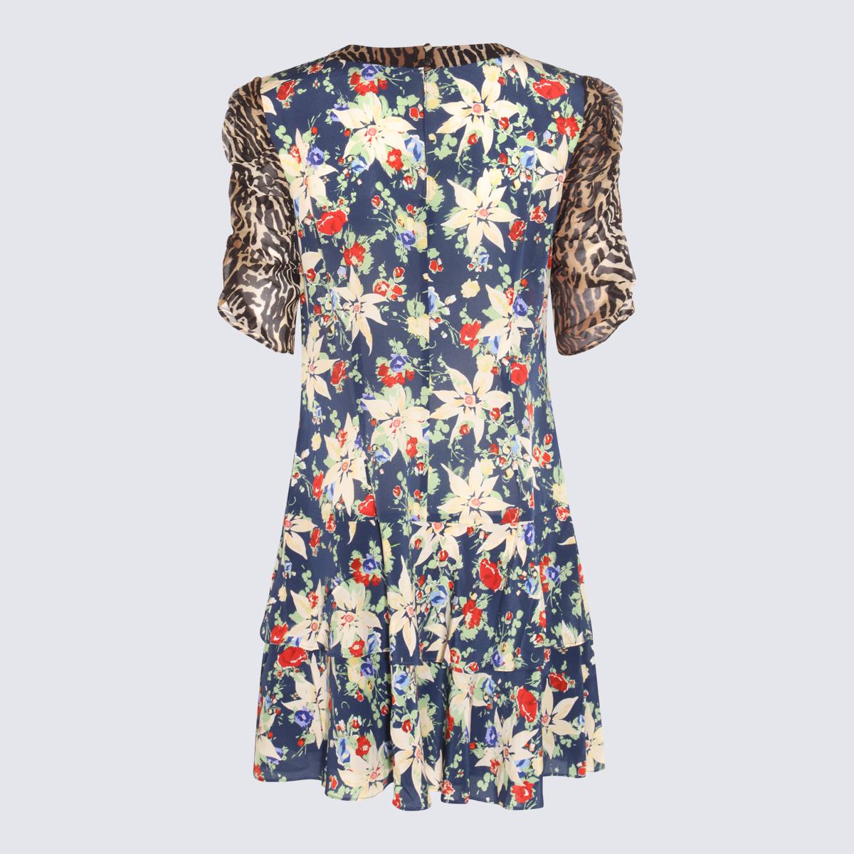 Rixo Navy Silk Dress