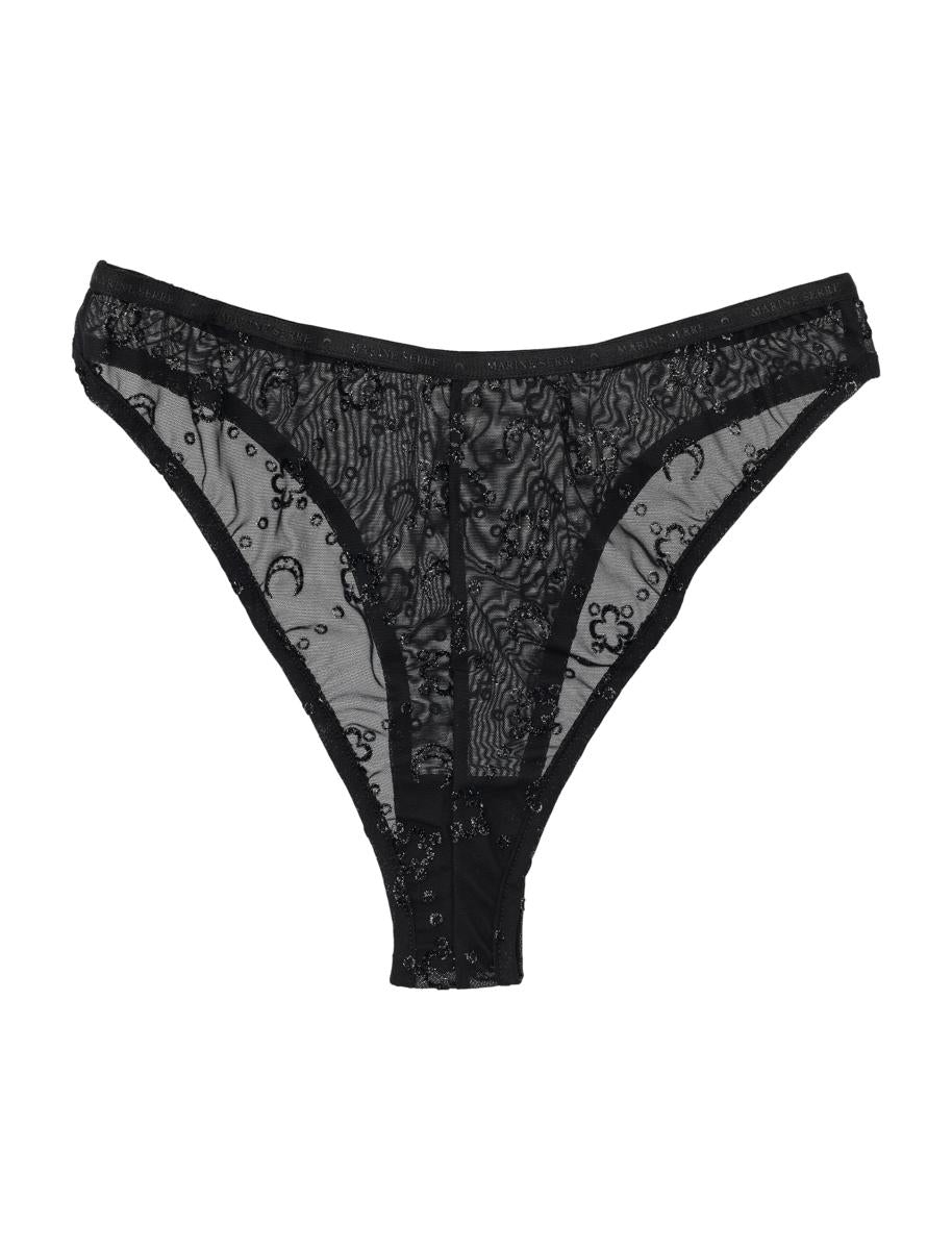 Marine Serre Mesh Flock Brief Glitter