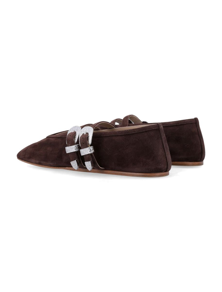 Le Monde Beryl Claudia Ballet Slippers Chocolate Suede