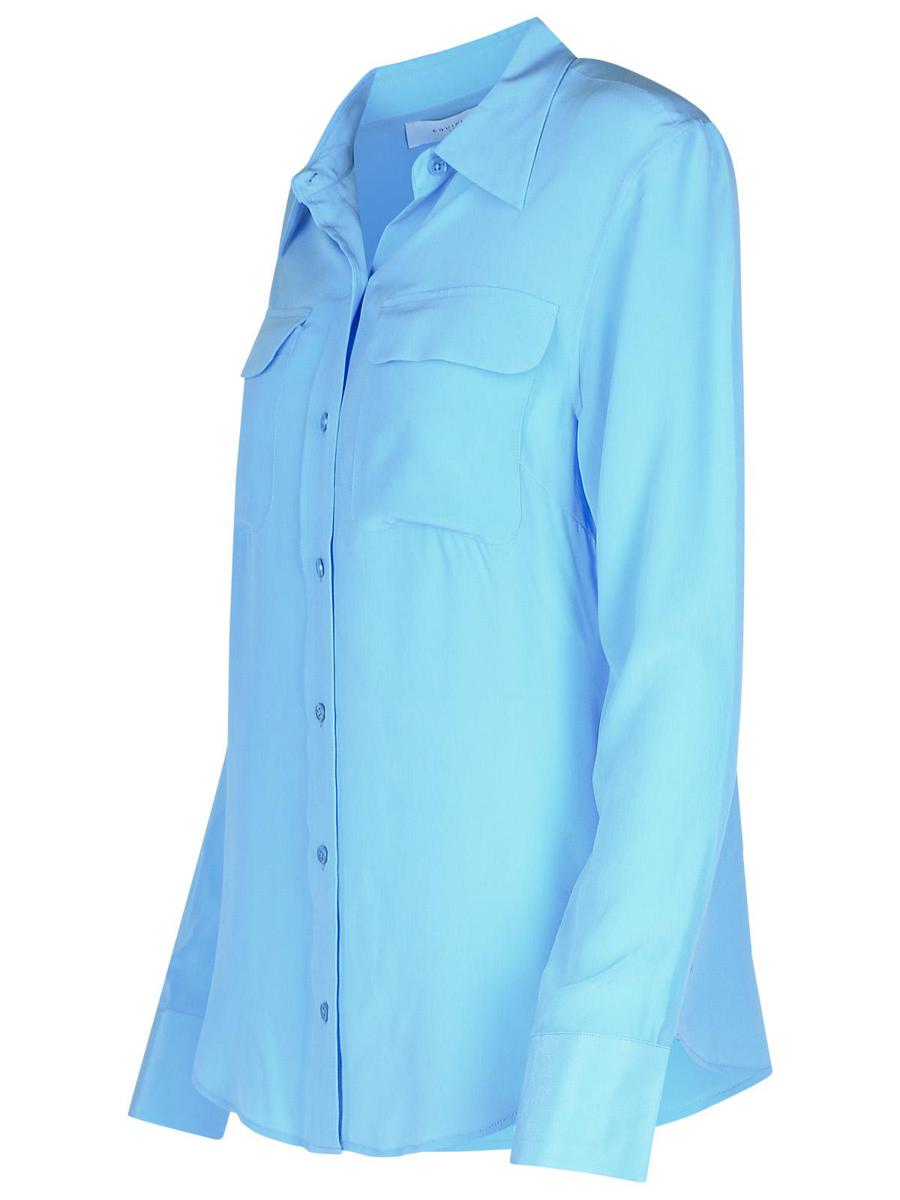 Equipment Light Blue Silk Shirt