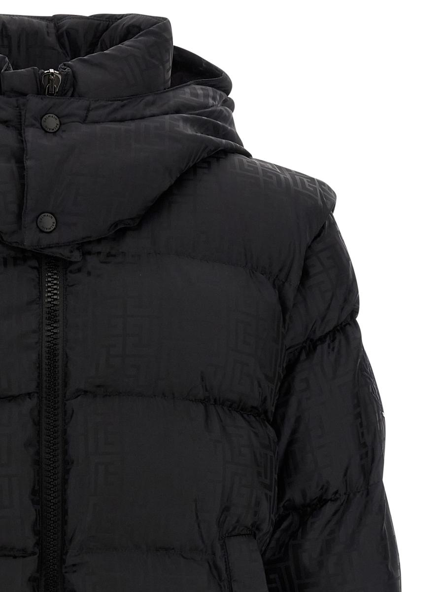 Balmain 'Monogram Pb Labirinto' Down Jacket