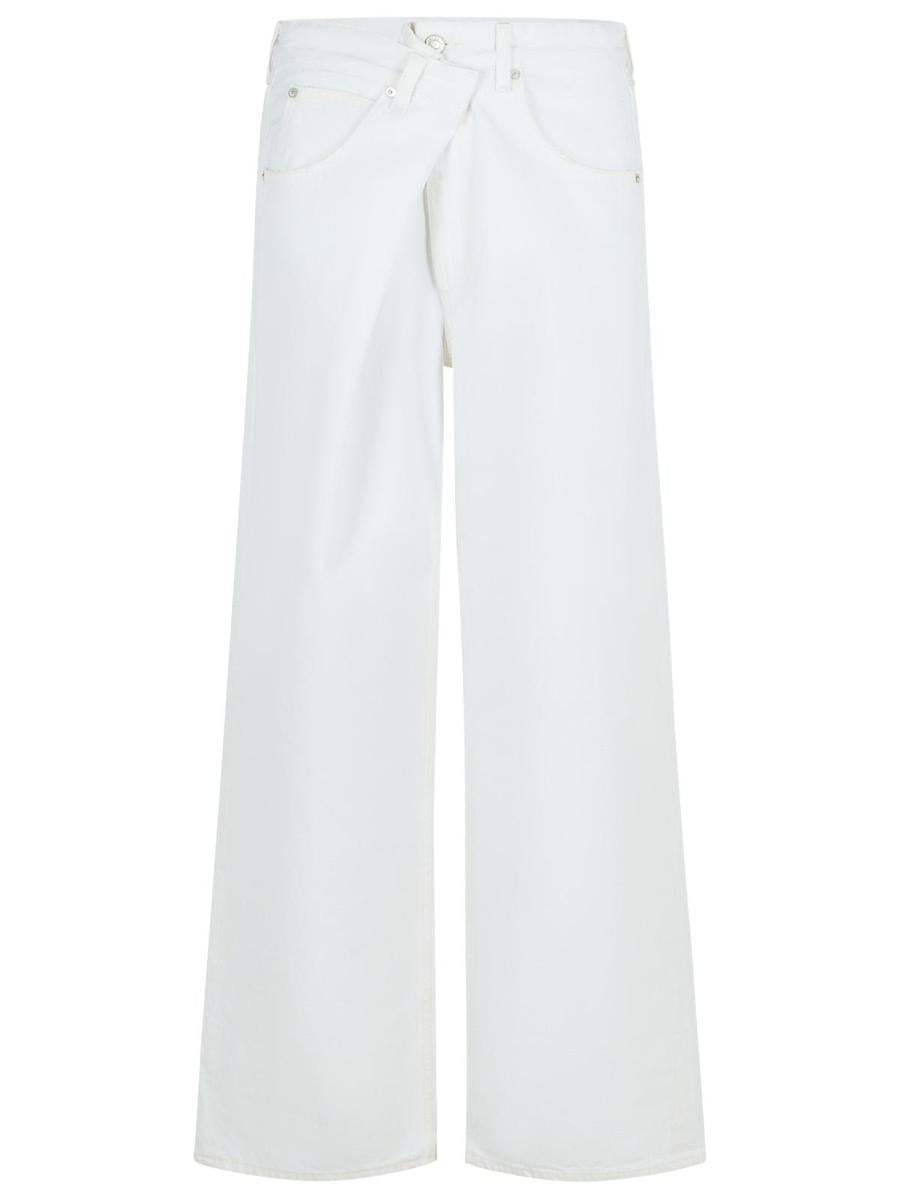 Agolde 'Vana' White Cotton Jeans