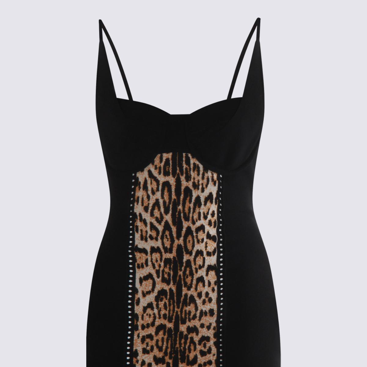 Roberto Cavalli Black Viscose Mini Dress