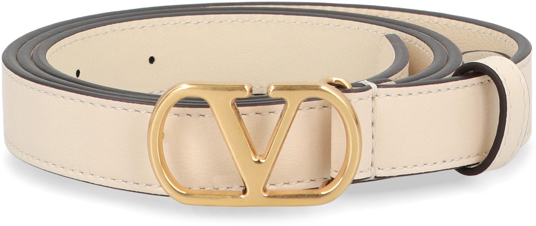 Valentino Garavani Vlogo Signature Leather Belt
