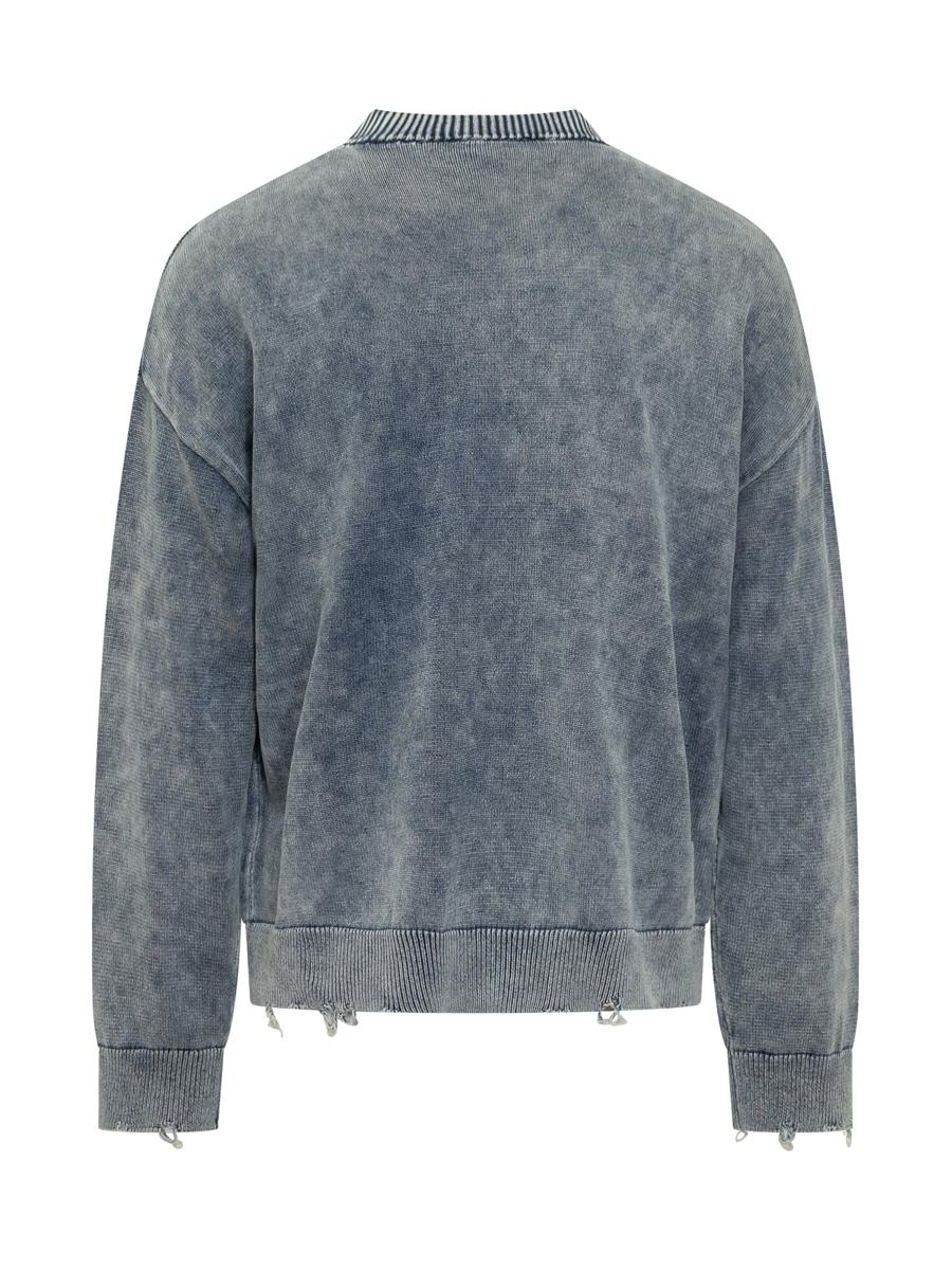 Diesel Diesel Denim Sweater With Distressed Logo Men'S