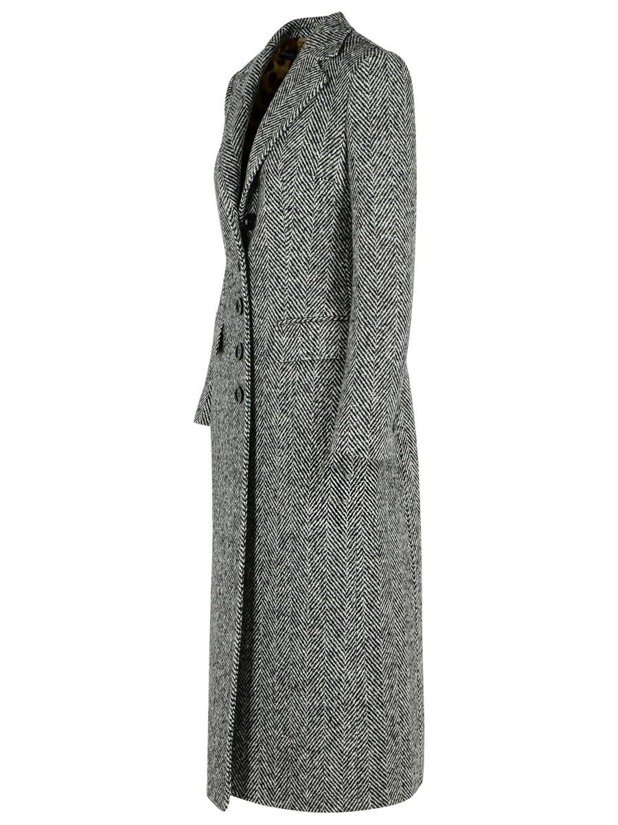 Dolce & Gabbana Two-Tone Virgin Wool Coat