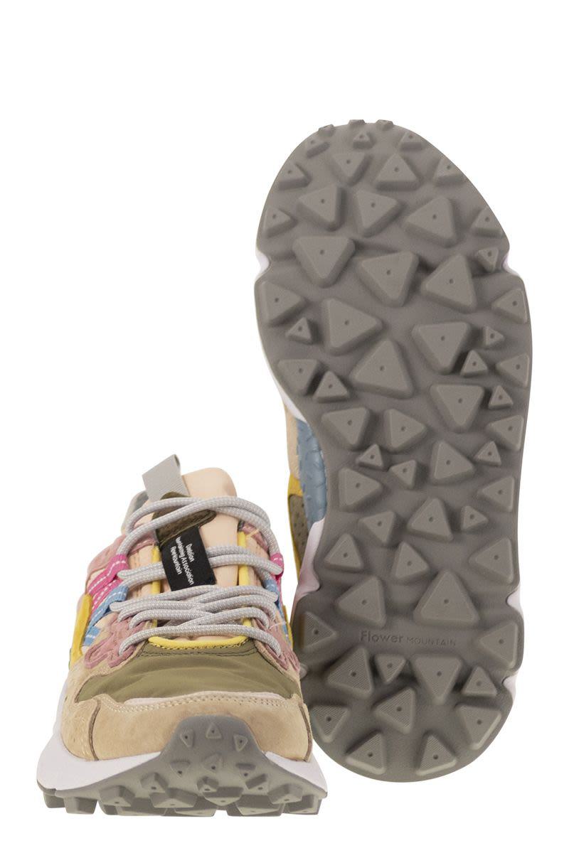 Flower Mountain Yamano 3 - Sneakers In Suede And Technical Fabric