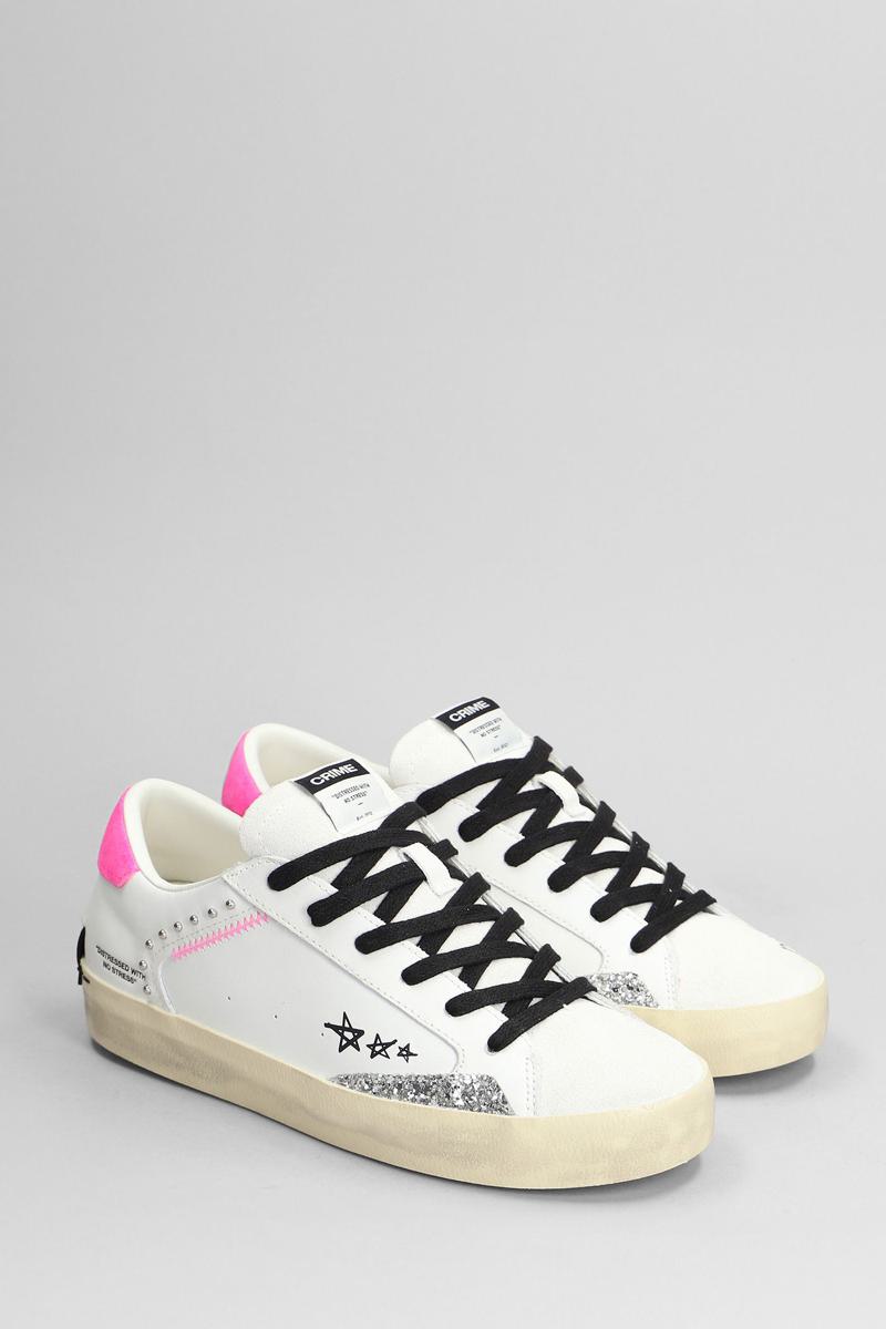 Crime London Distressed Sneakers