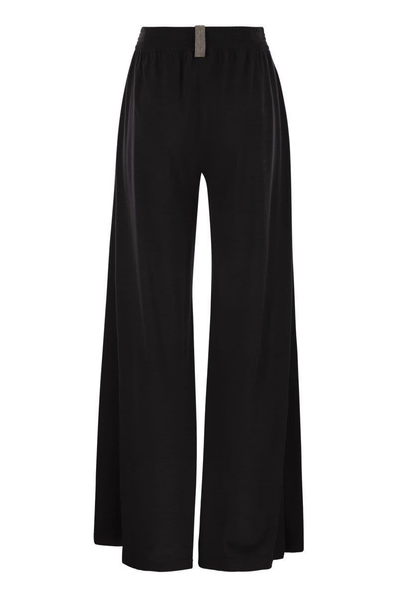 Fabiana Filippi Wide Trousers In Viscose And Wool
