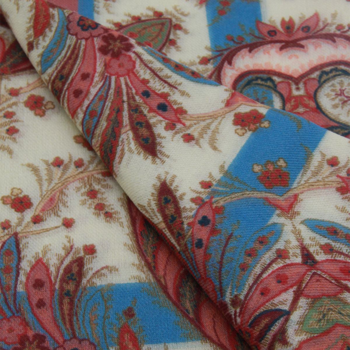 Etro Red And Beige Wool Scarves