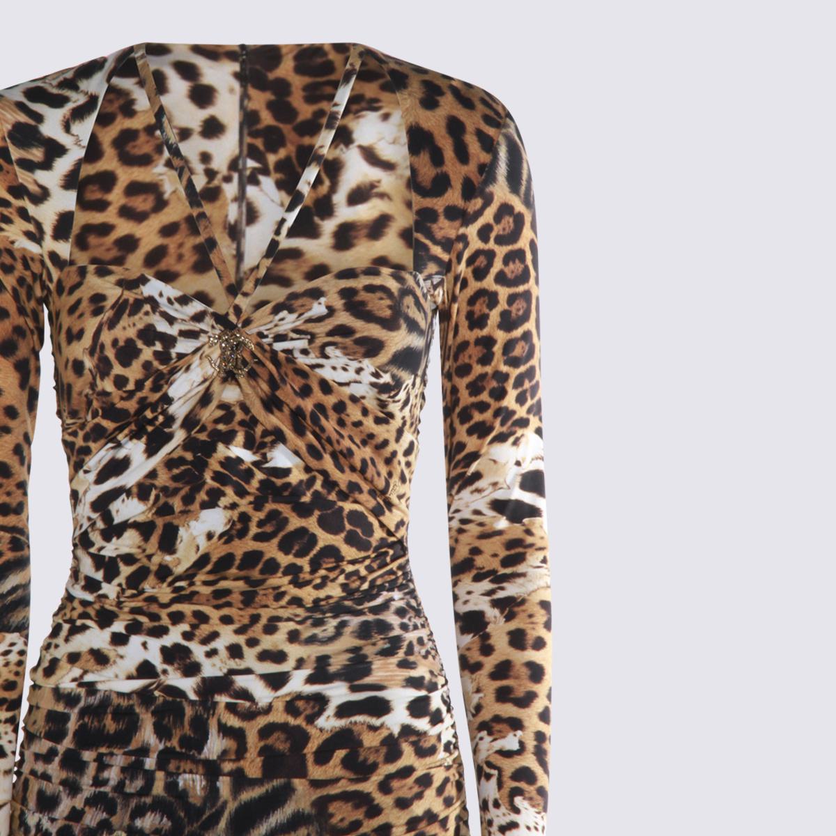 Roberto Cavalli Multicolor Midi Dress