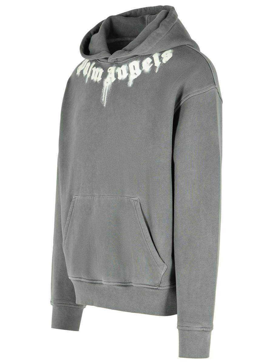 Palm Angels Gray Cotton Sweatshirt