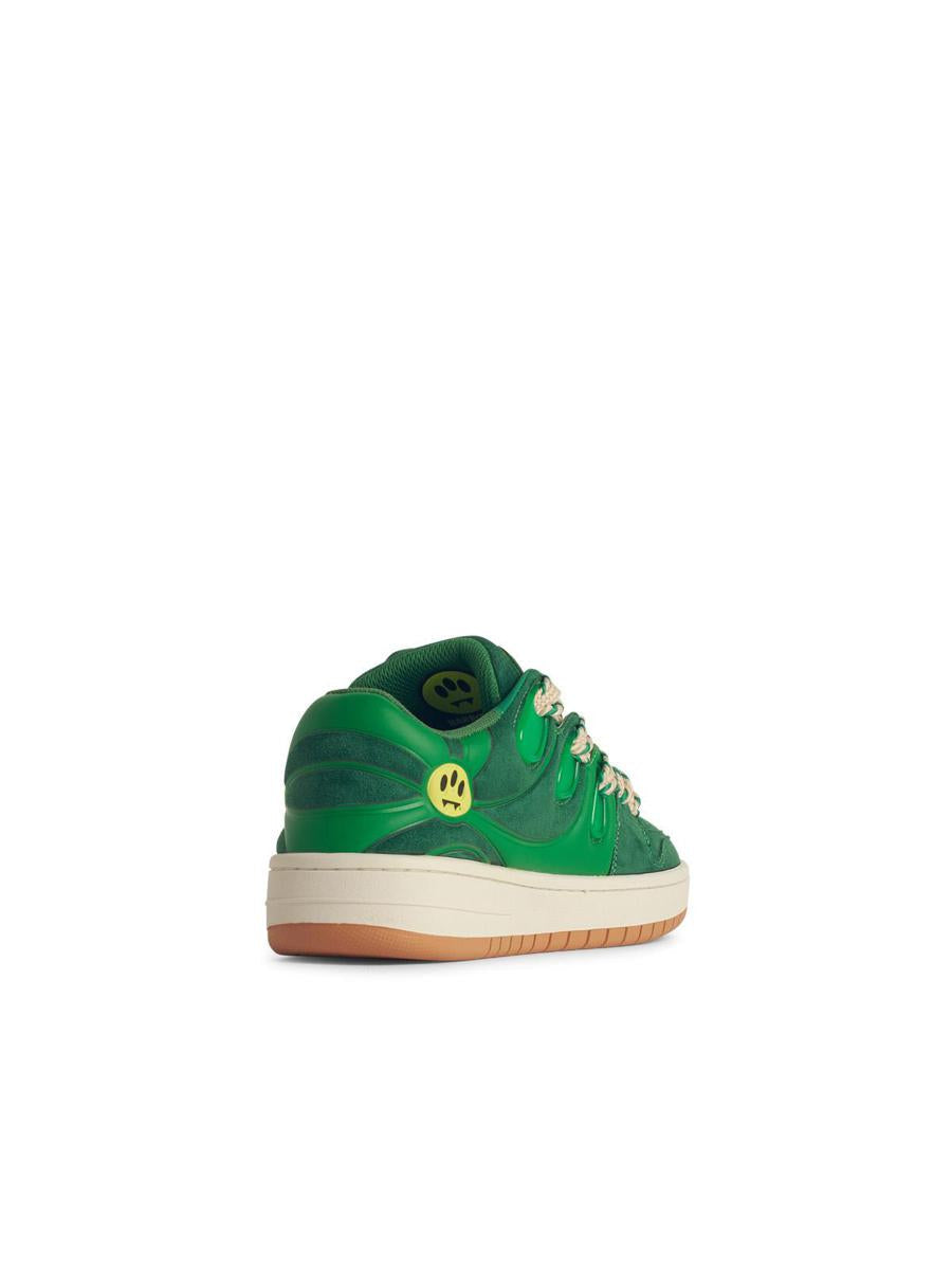 Barrow 'Skate' Green Leather Sneakers