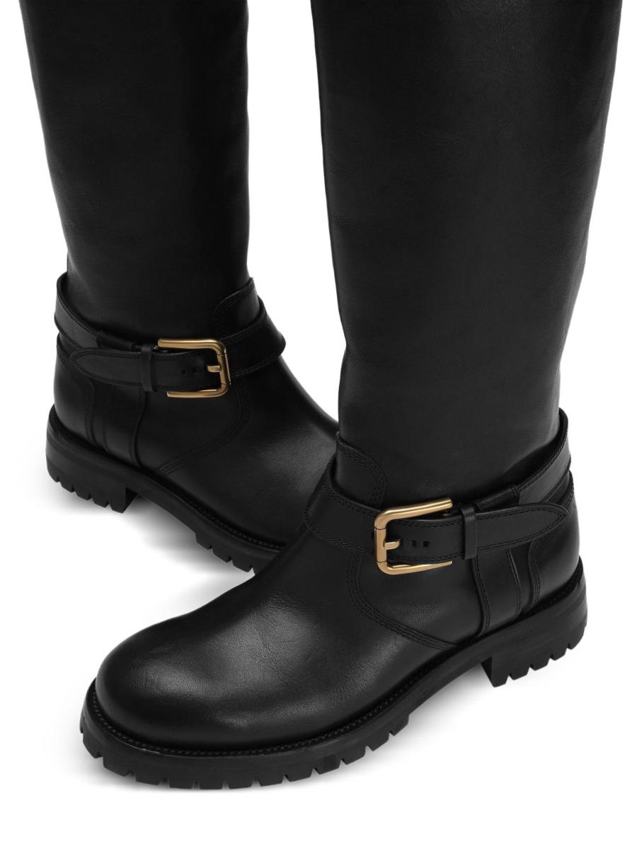 Dolce & Gabbana Calfskin Biker Boots